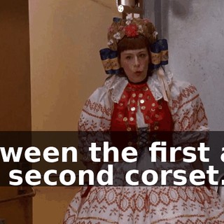 between the first and the second corset.