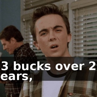 23 bucks over 20 years,