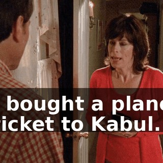 I bought a plane ticket to Kabul.