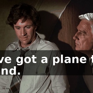 I've got a plane to land.