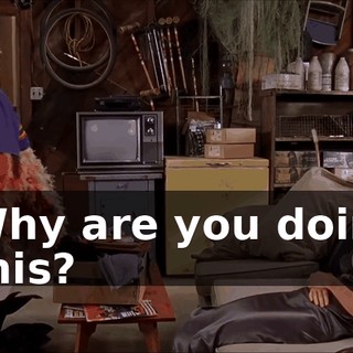 Why are you doin' this?
