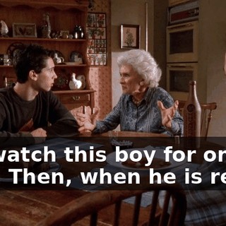 We watch this boy for one year. Then, when he is ready,