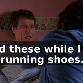 Hold these while I get my running shoes.