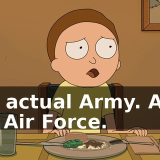 An actual Army. And an Air Force.