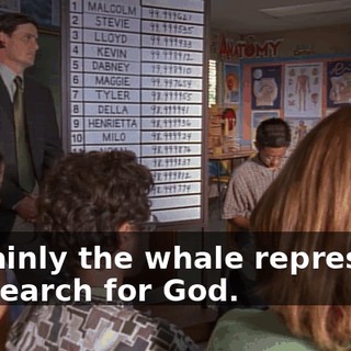 Certainly the whale represents the search for God.