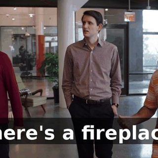 There's a fireplace.