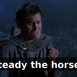 - Steady the horses !