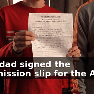 Our dad signed the permission slip for the ATVs.