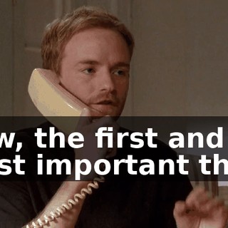 Now, the first and most important thing