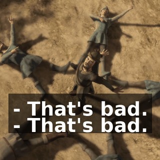 - That's bad. - That's bad.