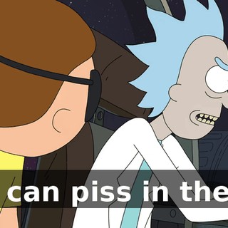 He can piss in there.