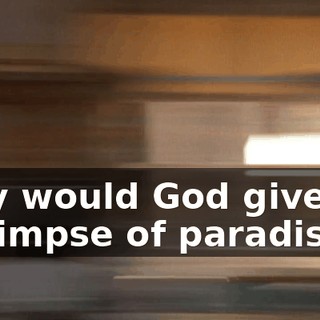 Why would God give me a glimpse of paradise