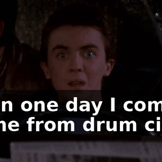 Then one day I come home from drum circle