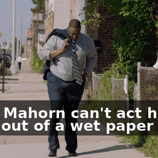 Rick Mahorn can't act his way out of a wet paper bag.