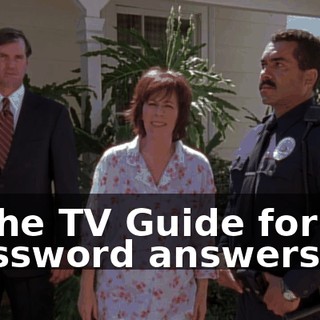 of the TV Guide for the crossword answers.