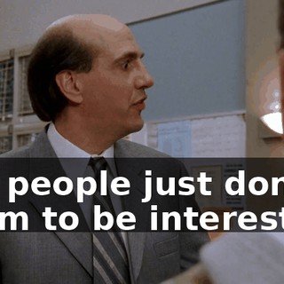 but people just don't seem to be interested.