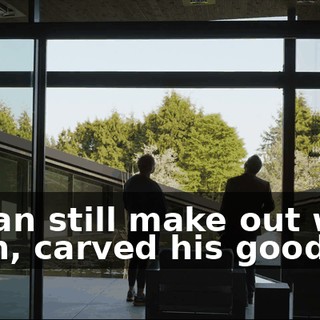 You can still make out where he, uh, carved his goodbye.