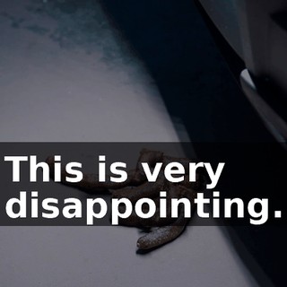 This is very disappointing.