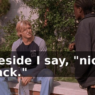 beside I say, "nice rack."