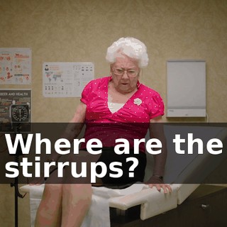 Where are the stirrups?