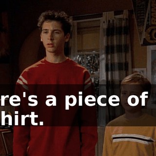 Here's a piece of his T-shirt.