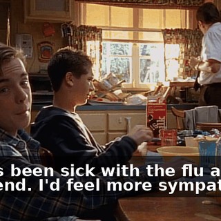 Mom's been sick with the flu all weekend. I'd feel more sympathetic,