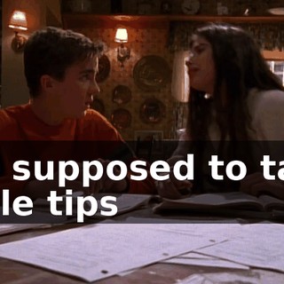 I'm supposed to take style tips