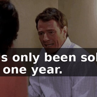 He's only been sober for one year.