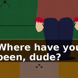 Where have you been, dude?