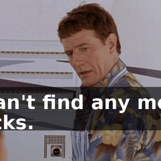 I can't find any more rocks.