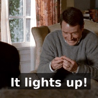 It lights up!