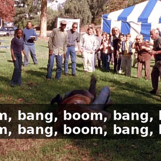 ♪ Boom, bang, boom, bang, bang Boom, bang, boom, bang, bang ♪