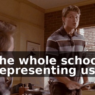 the whole school representing us.
