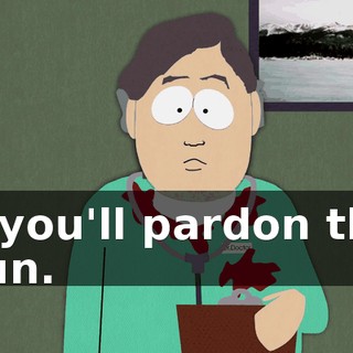If you'll pardon the pun.