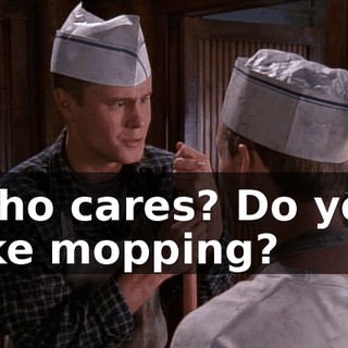 Who cares? Do you like mopping?