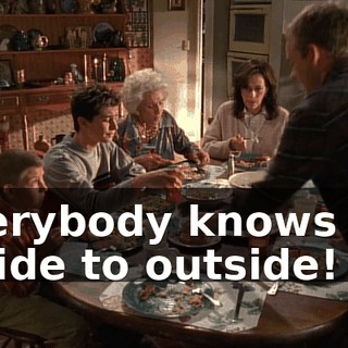 Everybody knows it's inside to outside!