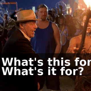 - What's this for? - What's it for?