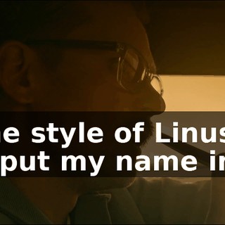 in the style of Linus Po, and put my name in it.