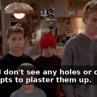 Well, I don't see any holes or crappy attempts to plaster them up.