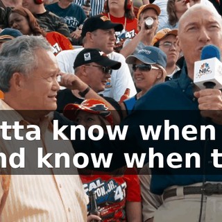 "You gotta know when to walk away and know when to run."