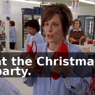 at the Christmas party.