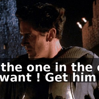 It's the one in the cart we want ! Get him !