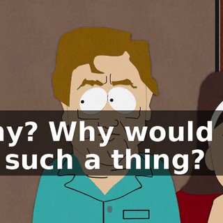 Why? Why would we do such a thing?