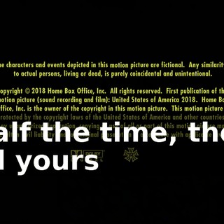 ♪ Half the time, they all yours ♪