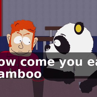 how come you eat bamboo