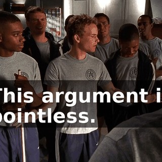 This argument is pointless.
