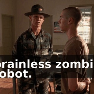brainless zombie robot.