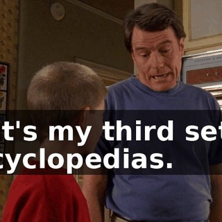 that's my third set of encyclopedias.
