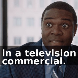 in a television commercial.