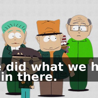 we did what we had to in there.